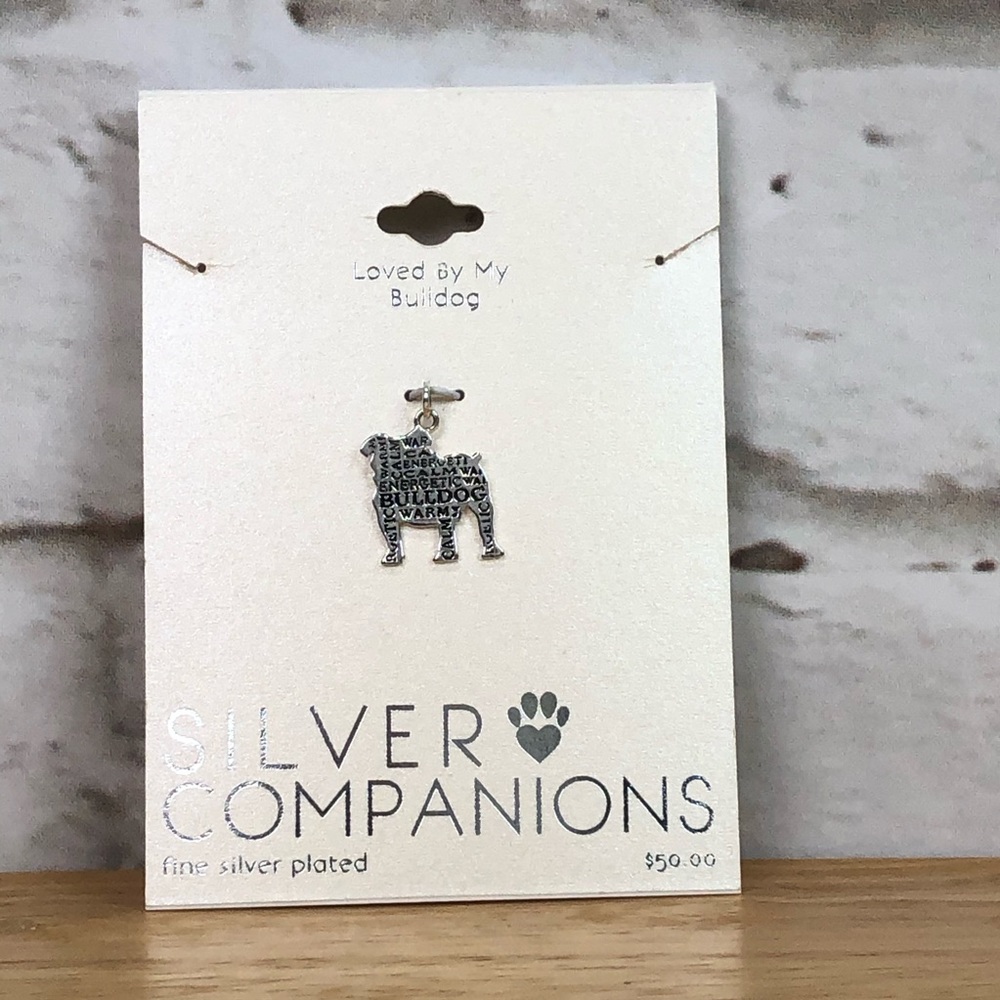 Silver Companions ‘Loved by my Bulldog’ charm